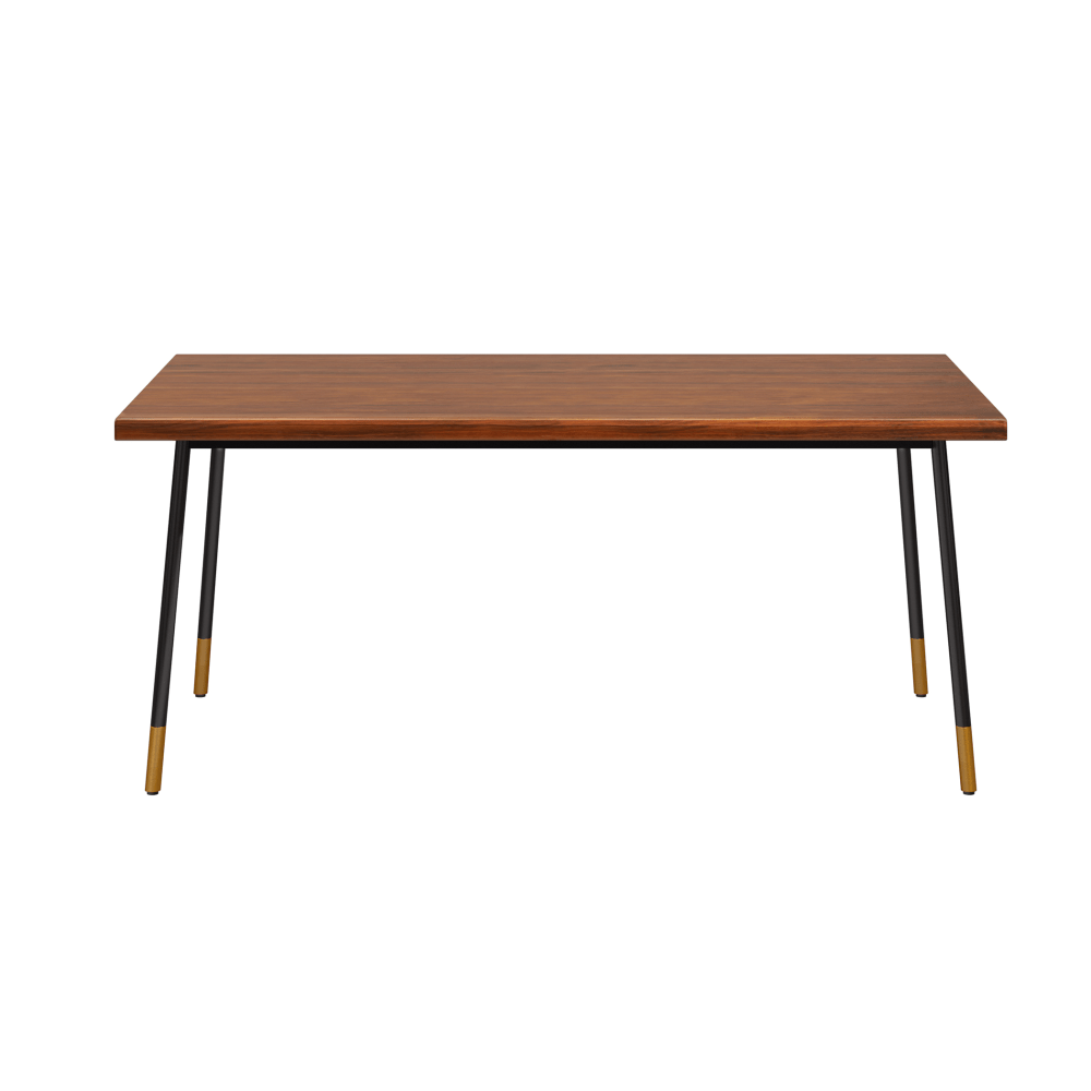 Eurostyle Miriam Dining Table, 29-1/2inH x 63inW x 35-2/5inD, Walnut/Black