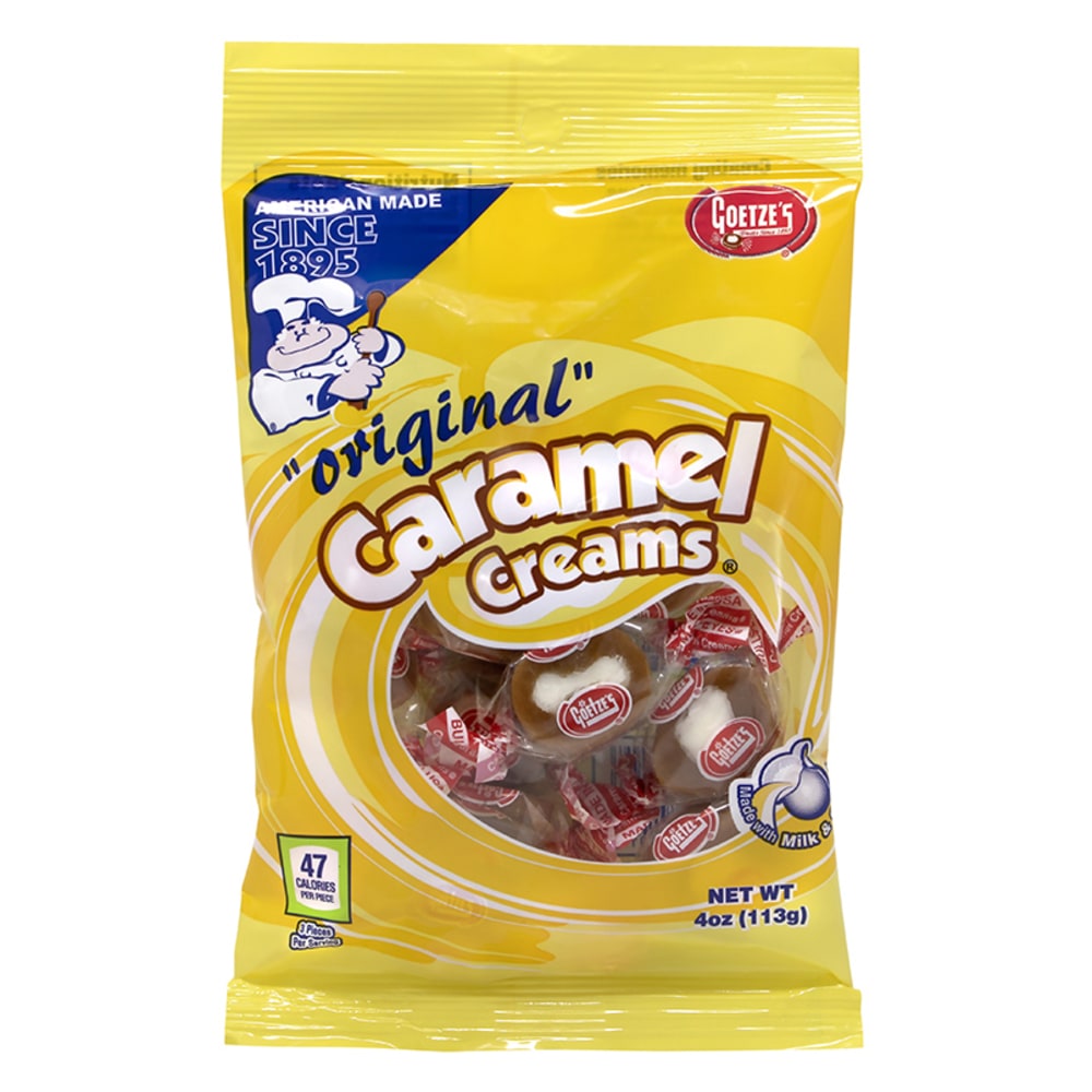 Goetzes Caramel Cream Cow Tales, Original, 4 Oz Pouches, Box Of 12