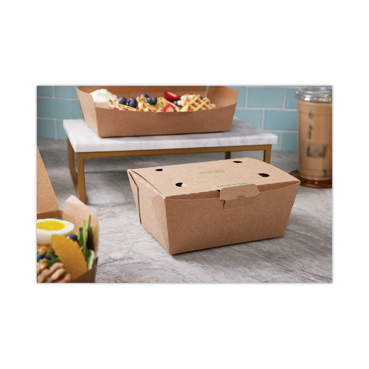 EarthChoice Tamper Evident OneBox Paper Box, 6.54 x 4.5 x 3.25, Brown, 160/Carton
