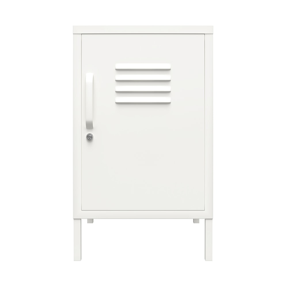 Ameriwood Home Mission District Metal Locker End Table, 27-3/16inH x 15inW x 15-3/4inD, White