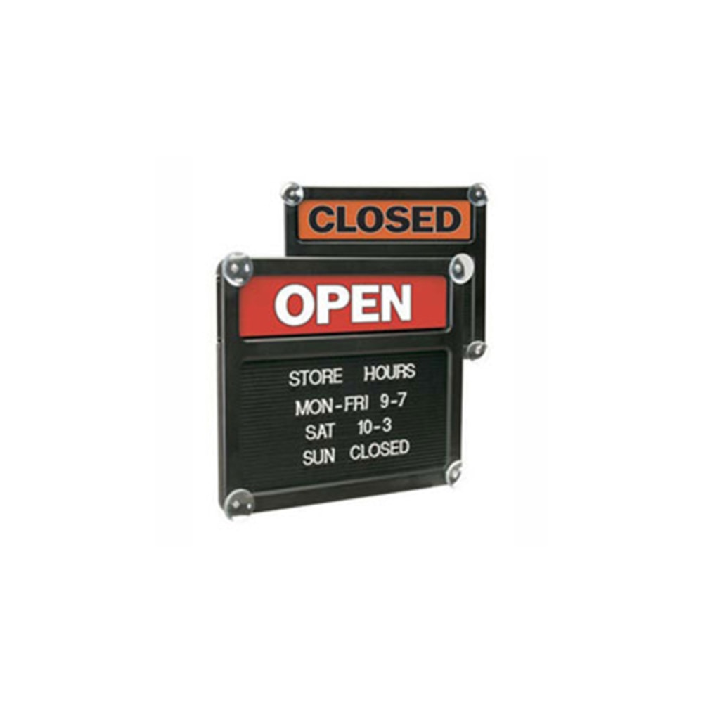Office Depot Brand Double-Sided Open/Closed Message Board, 13 1/8in x 15 1/8in