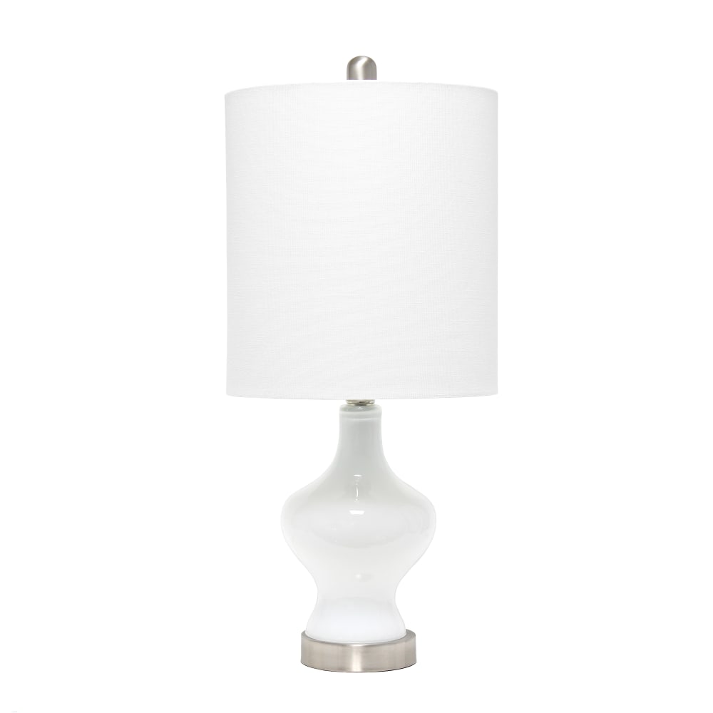 Lalia Home Paseo Table Lamp, 22-1/2inH, White Shade/White Base