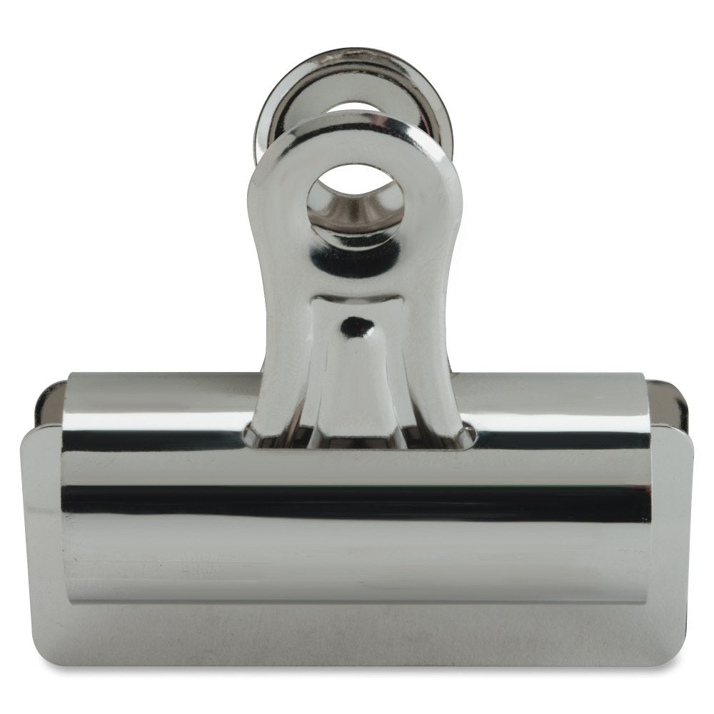 Sparco Boston Bulldog Clips, Size 4, 3in Wide, 1in Capacity, Silver, Box Of 12