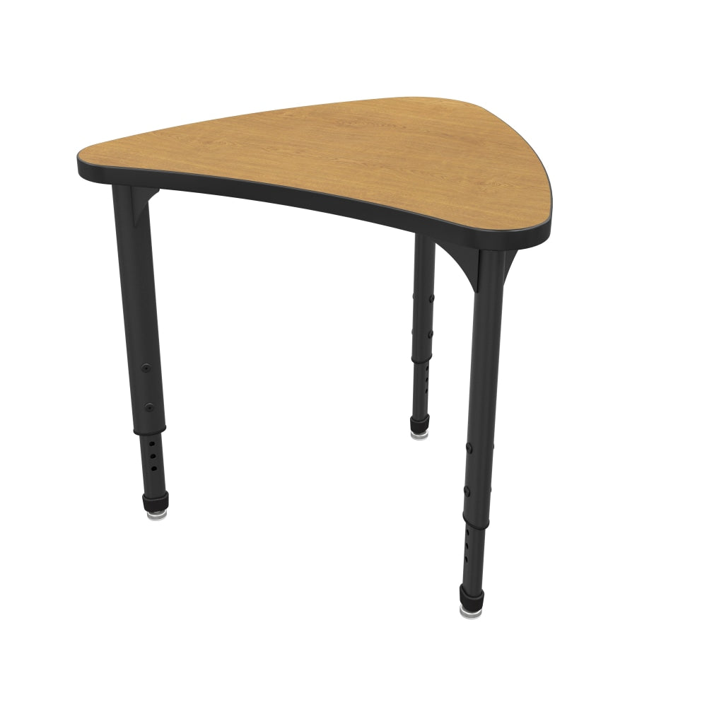 Marco Group Apex Series Adjustable Chevron 30inW Student Desk Student Desk, Solar Oak/Black