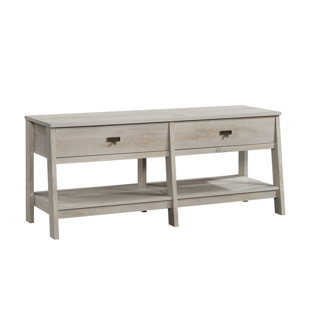 Sauder Trestle Credenza Entertainment Center For 60in TVs, 24inH x 57-1/2inW x 20inD, Chalked Chestnut