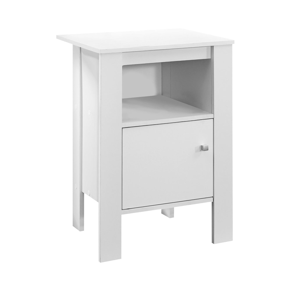 Monarch Specialties Emiliano Accent Table, 24-1/4inH x 17-1/4inW x 14inD, White