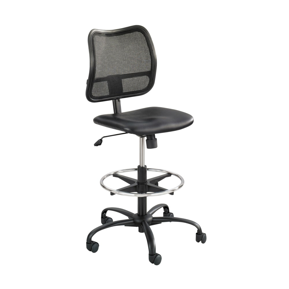Safco Vue Mesh/Vinyl Chair, Black