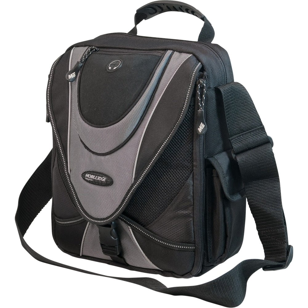 Mobile Edge 13.3in Mini Messenger Bag - Black/ Silver