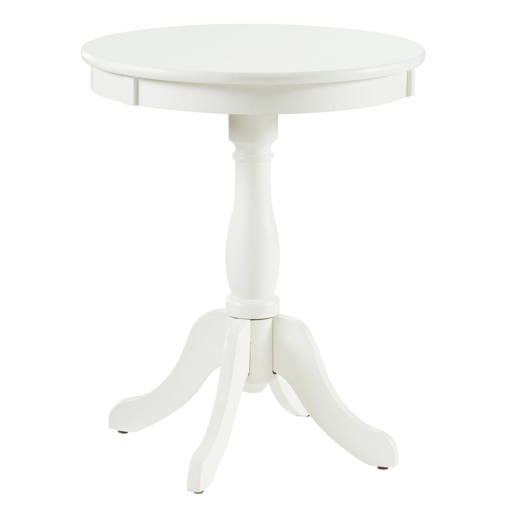 Powell Joris Round Side Table, 22inH x 18in, White