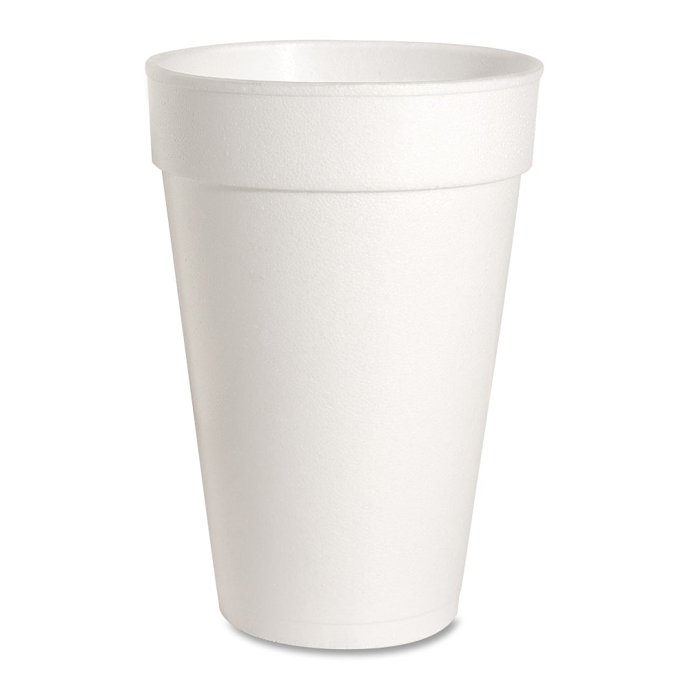 Genuine Joe Hot/Cold Foam Cups, 16 Oz, White, Carton Of 500 Cups