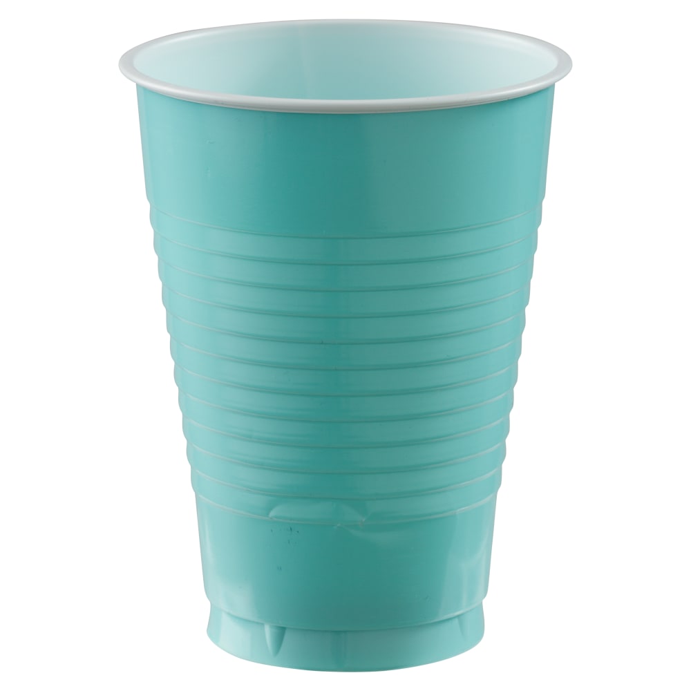 Amscan 436811 Plastic Cups, 12 Oz, Robins Egg Blue, 50 Cups Per Pack, Case Of 3 Packs