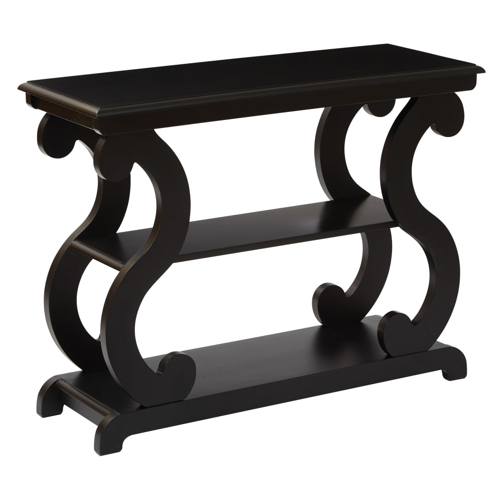 Office Star Ashland Console Table, 28-1/4inH x 36-1/4inW x 14-1/4inD, Brushed Black