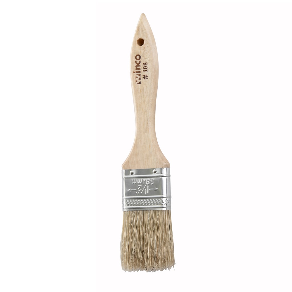 Winco Pastry Brush, 1 1/2in, Brown