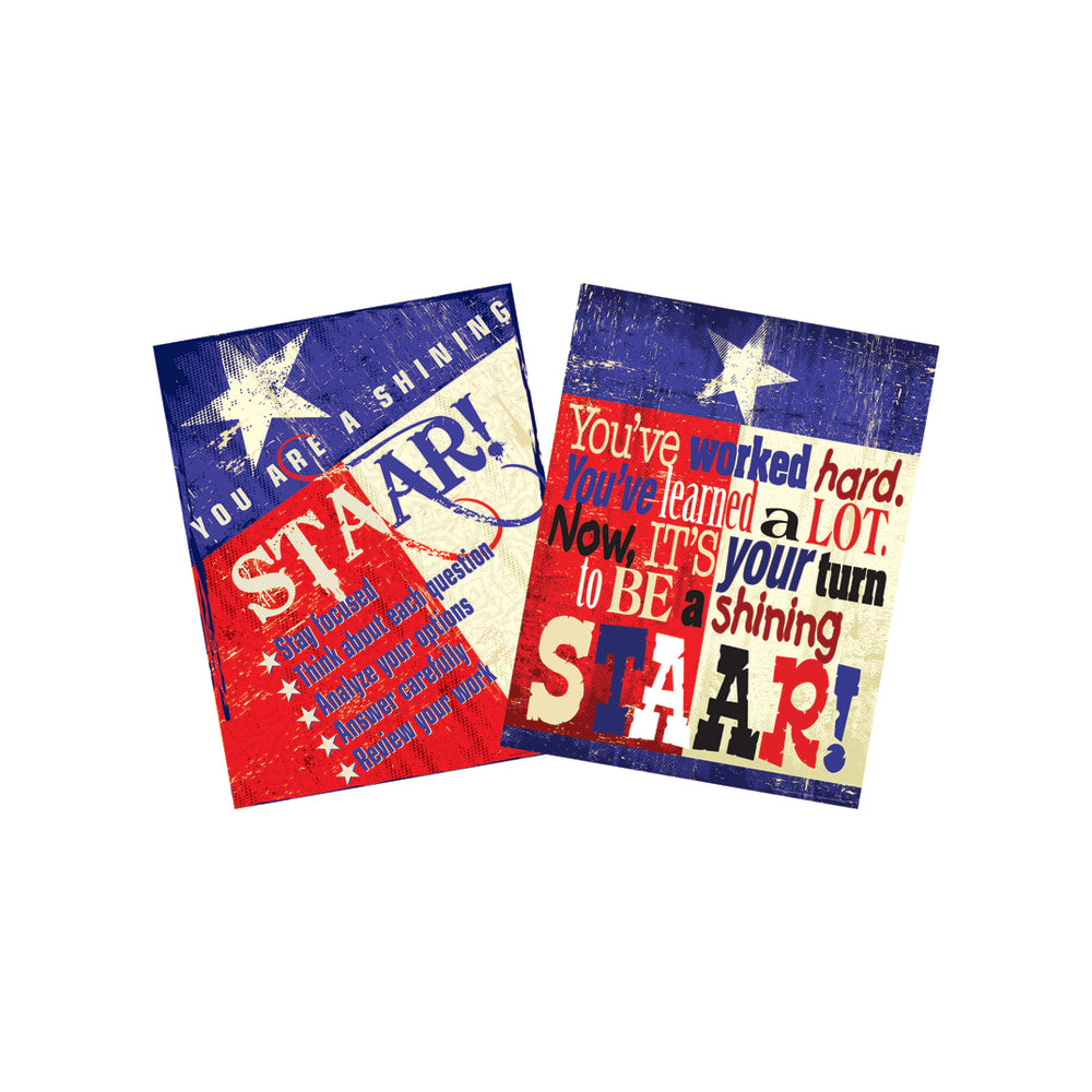 Barker Creek Chart Set, STAAR Texas, 17in x 22in, Grades Pre-K+, Pack Of 2