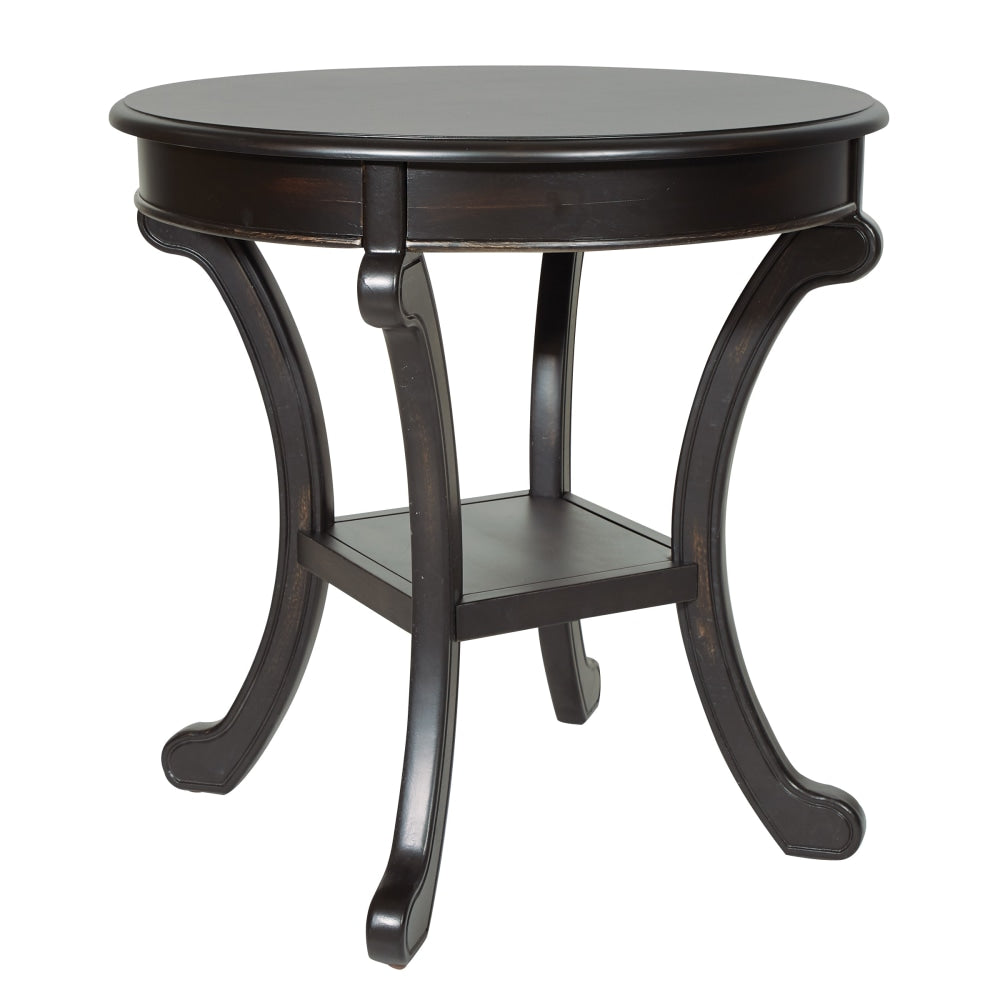 Office Star 425 Series Vermont Accent Table, 26-1/8inH x 26inW x 26inD, Black