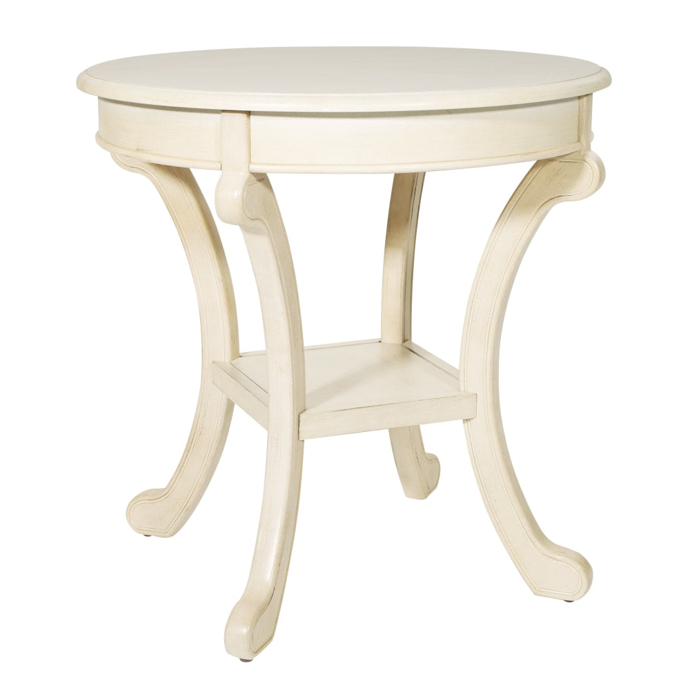 Office Star 425 Series Vermont Accent Table, 26-1/8inH x 26inW x 26inD, Beige