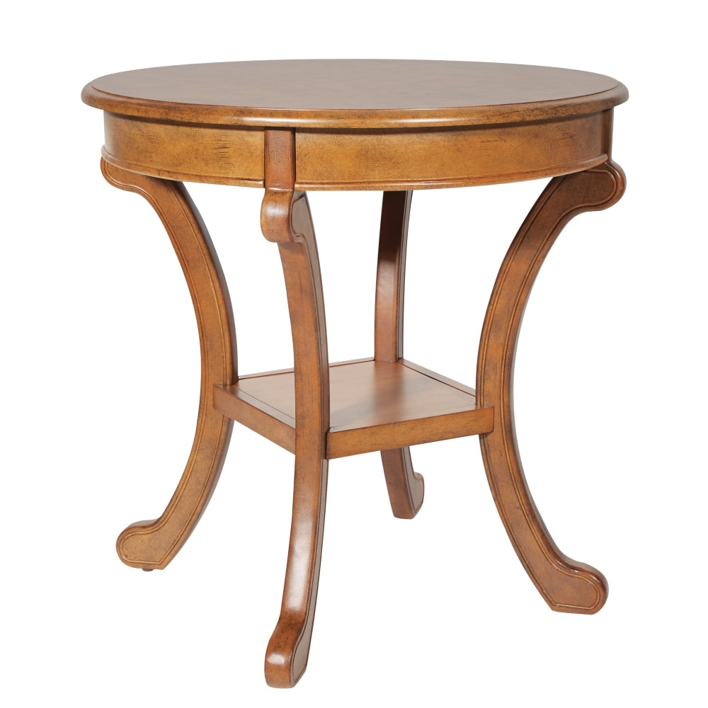 Office Star 425 Series Vermont Accent Table, 26-1/8inH x 26inW x 26inD, Java