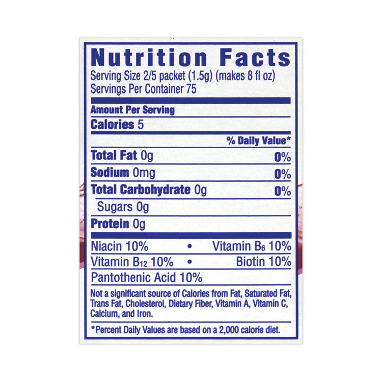 On-The-Go Sugar-Free Drink Mix, Wild Strawberry Energy, 0.13 oz Single-Serving, 30/Pack, 2 Packs/Carton