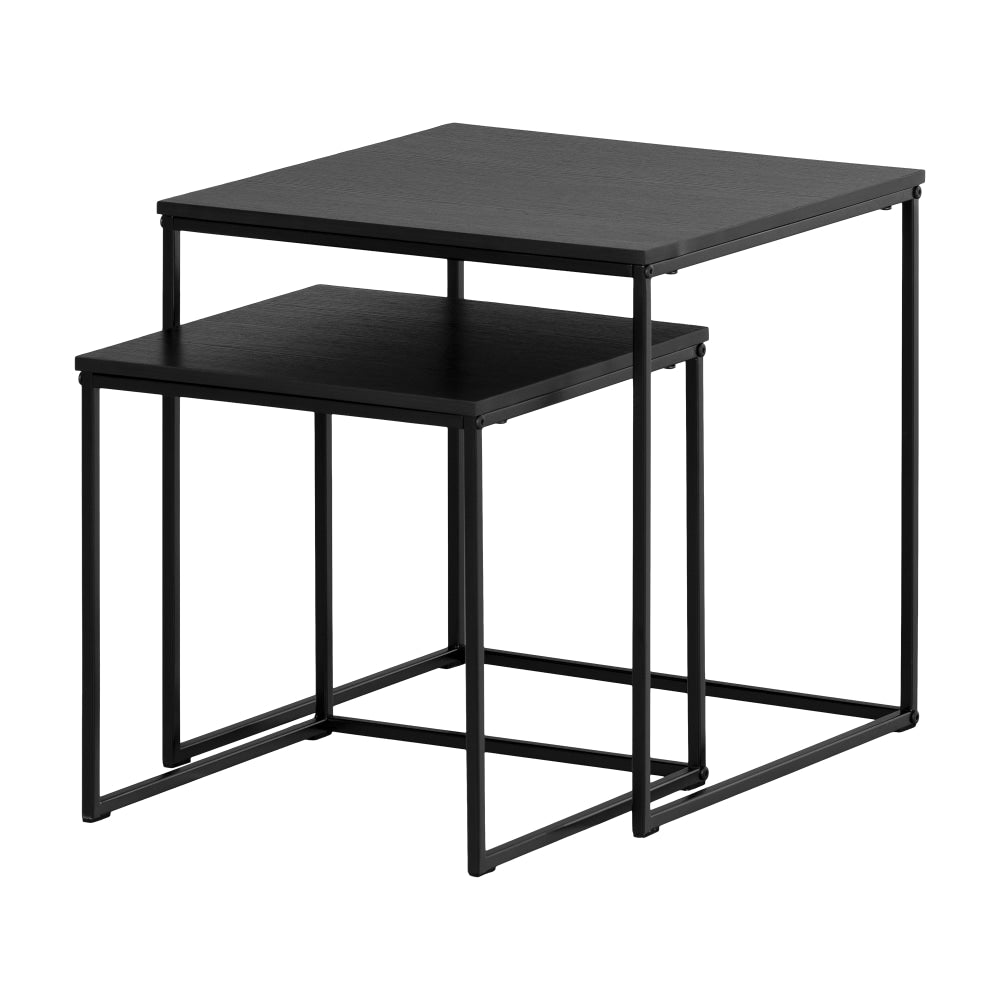 South Shore Slendel Nesting Tables, Black Oak, Set Of 2 Tables