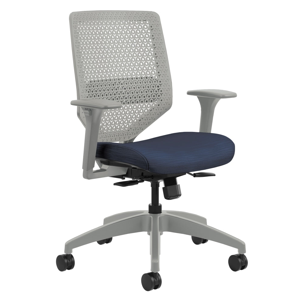 HON Solve Fabric Mid-Back Task Chair, Midnight/Titanium
