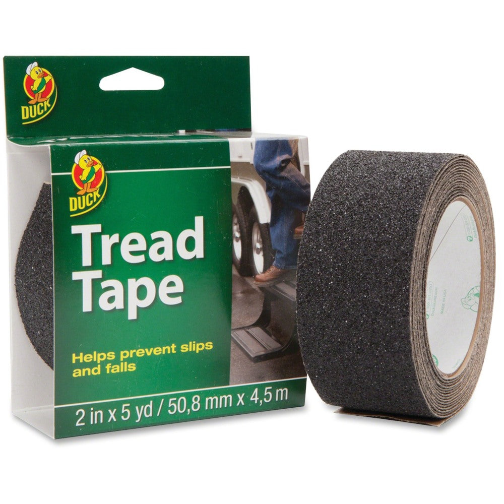 Duck Brand Tread Tape - 15 ft Length x 15 ft Width - Adhesive Backing - 1 Roll - Black