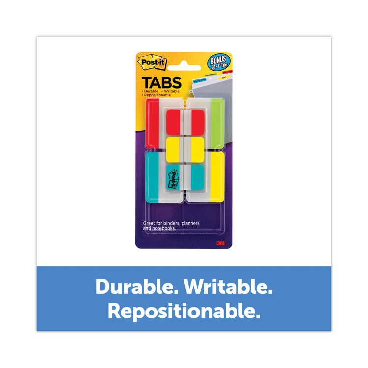Plain Solid Color Tabs Value Pack, (66) 1/5-Cut 1" Wide, (48) 1/3-Cut 2" Wide, Assorted Colors and Sizes, 114/Pack