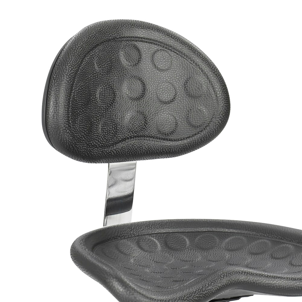 Safco Sit-Star Workspace Stool Optional Back, 16in x 11in, Black