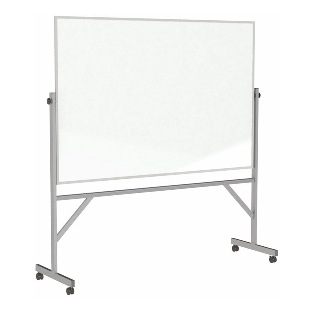 Ghent Reversible Dry-Erase Whiteboard, 78in x 77in, Aluminum Frame With Silver Finish