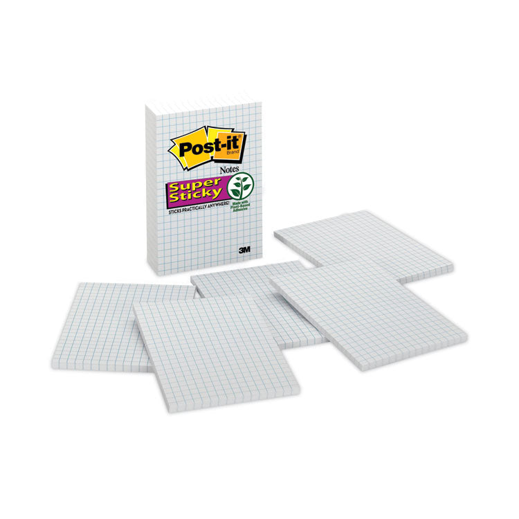 Grid Notes, Quad Ruled, 4" x 6", White, 50 Sheets/Pad, 6 Pads/Pack