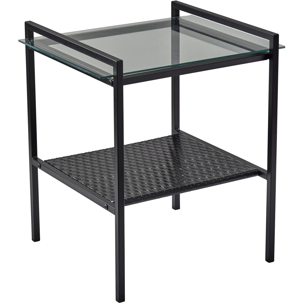 Adesso Pearson Accent Table, 21-3/4inH x 19-1/8inW x 16-3/4inD, Black