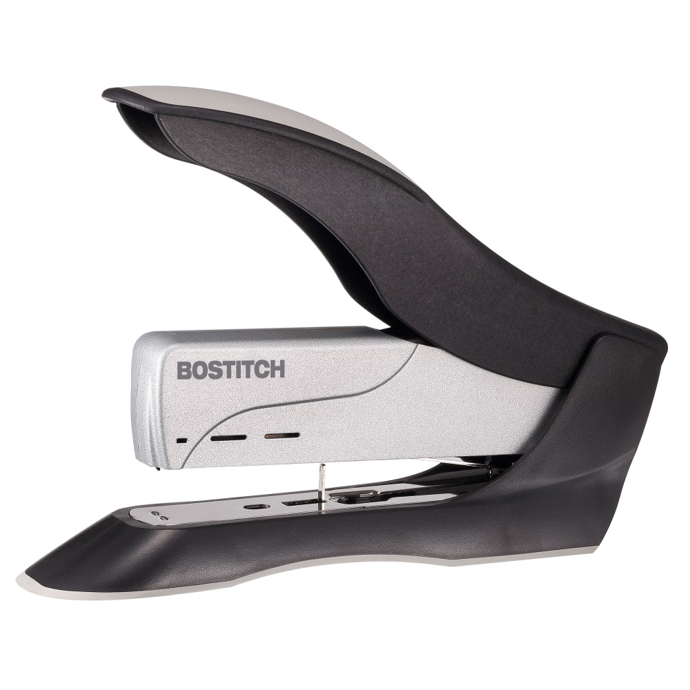 Bostitch Spring-Powered Premium Heavy Duty Stapler, 100 Sheet Capcity, Black/Silver
