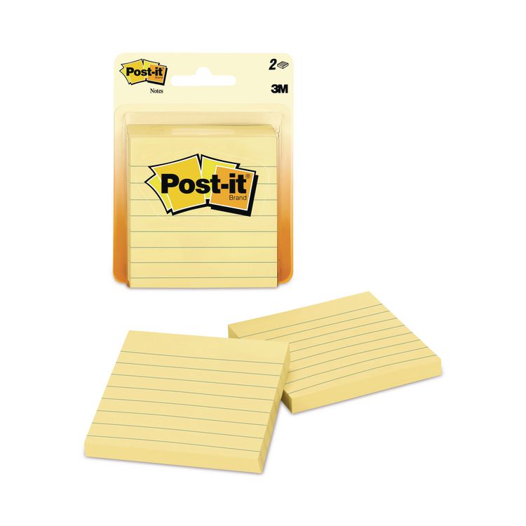Original Pads in Canary Yellow, Note Ruled, 3" x 3", 100 Sheets/Pad, 2 Pads/Pack