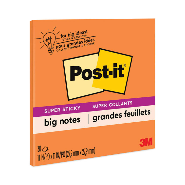Big Notes, Unruled, 11 x 11, Orange, 30 Sheets