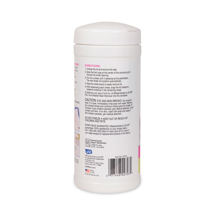 Dry Erase Cleaner Wipes, 7 X 12, 40/canister