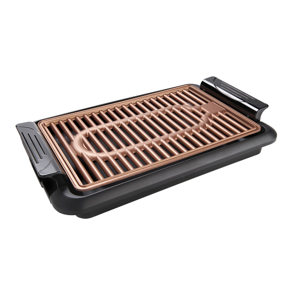 Betty Crocker Indoor Smokeless Grill, 3-3/4inhH x 18-1/2inW x 12-1/4inD, Black