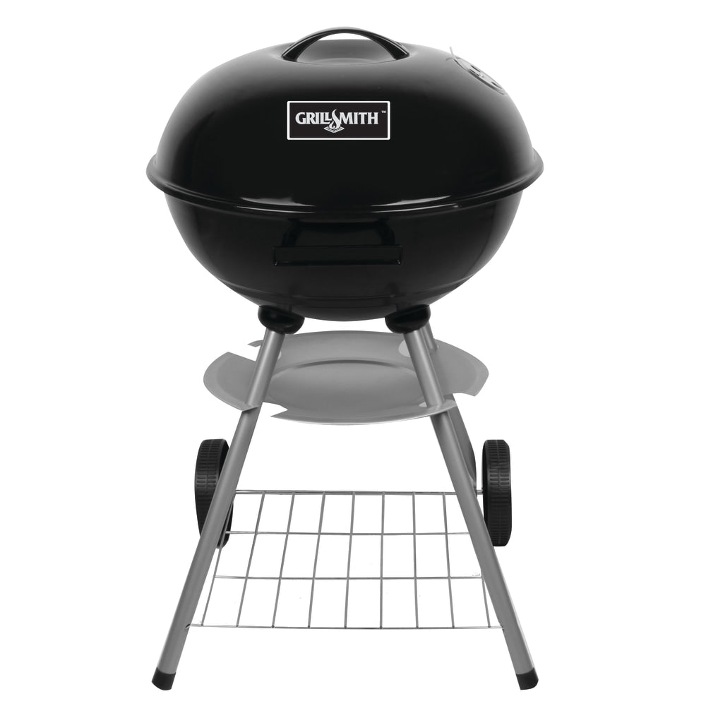 GrillSmith OG2026001-GS Round Kettle Grill, 29-1/2inH x 20inW x 18-1/4inD, Black