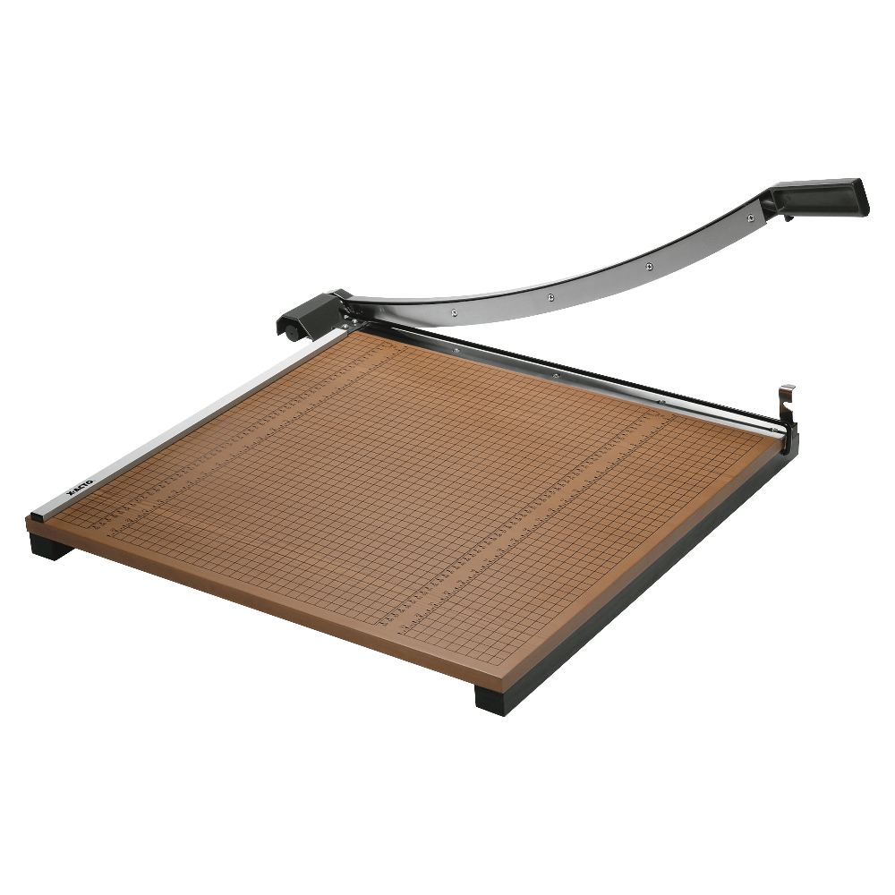 X-ACTO Commercial Wood-Base Guillotine Trimmer, 24in, Brown/Black