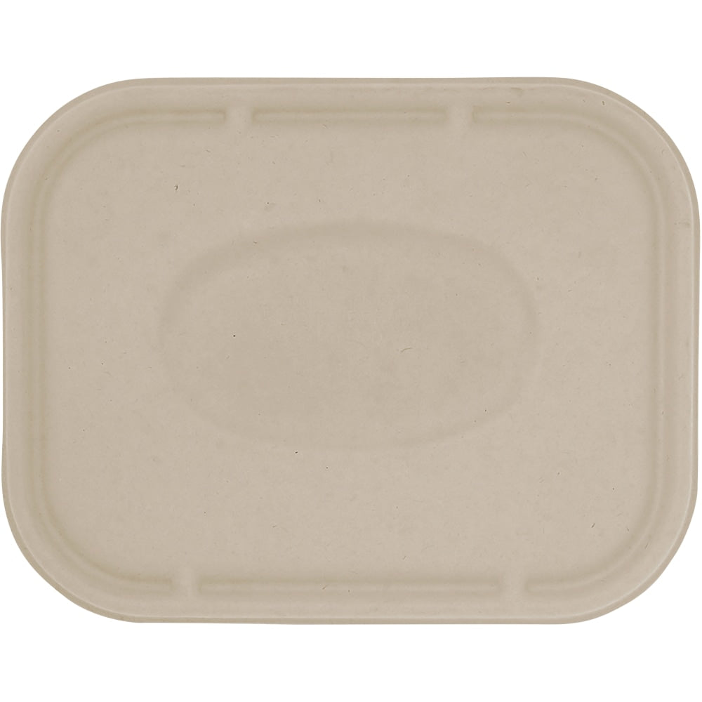 World Centric Fiber Lids, 7-13/16in x 10-1/8in x 1/2in, Natural, Carton Of 400 Lids
