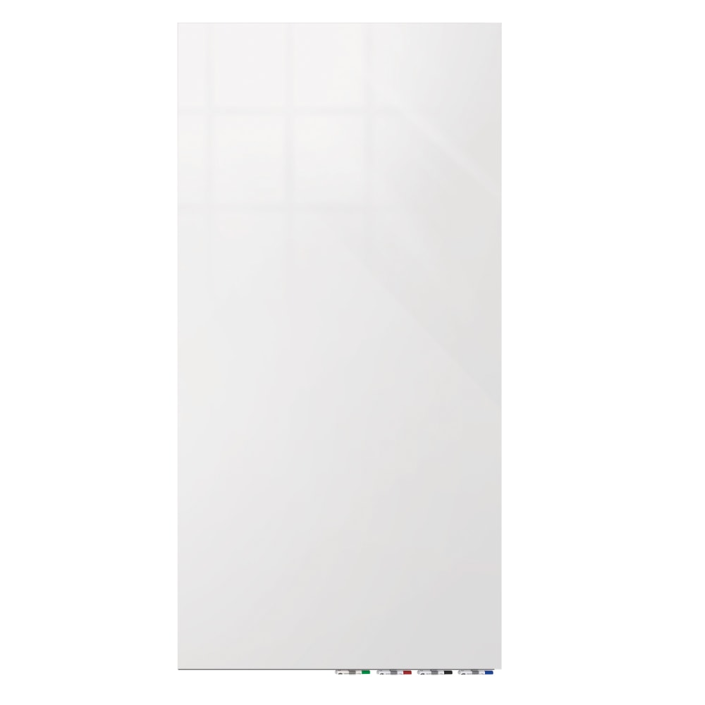 Ghent Aria Low-Profile Magnetic Glass Whiteboard, 72in x 48in, White