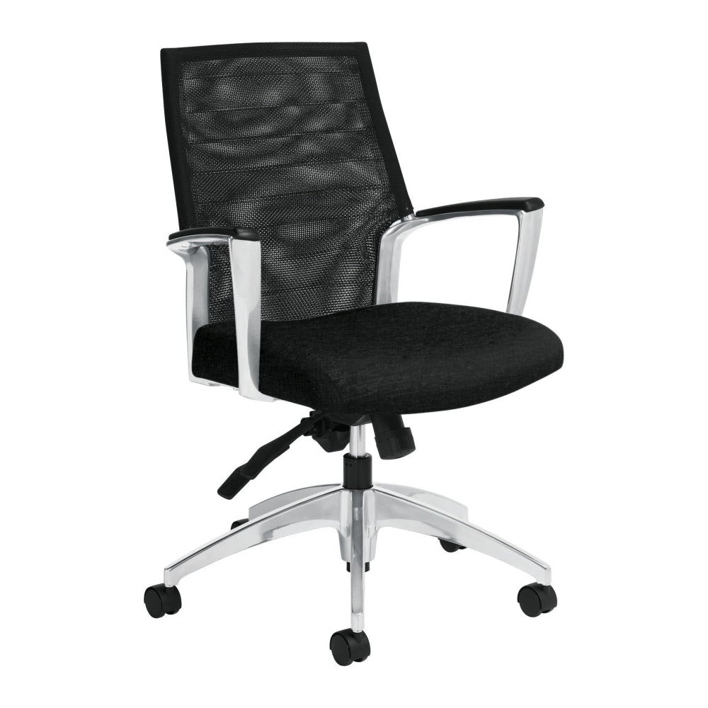 Global Accord Multi-Tilter Mid-Back Chair, 37 1/2inH x 25inW x 26inD, Black