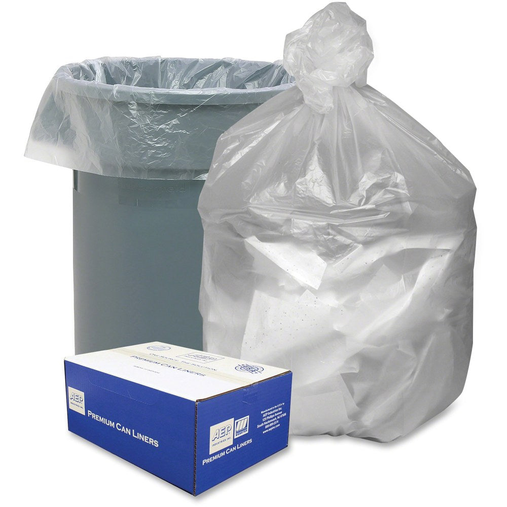 Webster 0.01 mil Trash Bags, 56 gal, 43inH x 43inW, Natural, 200 Bags