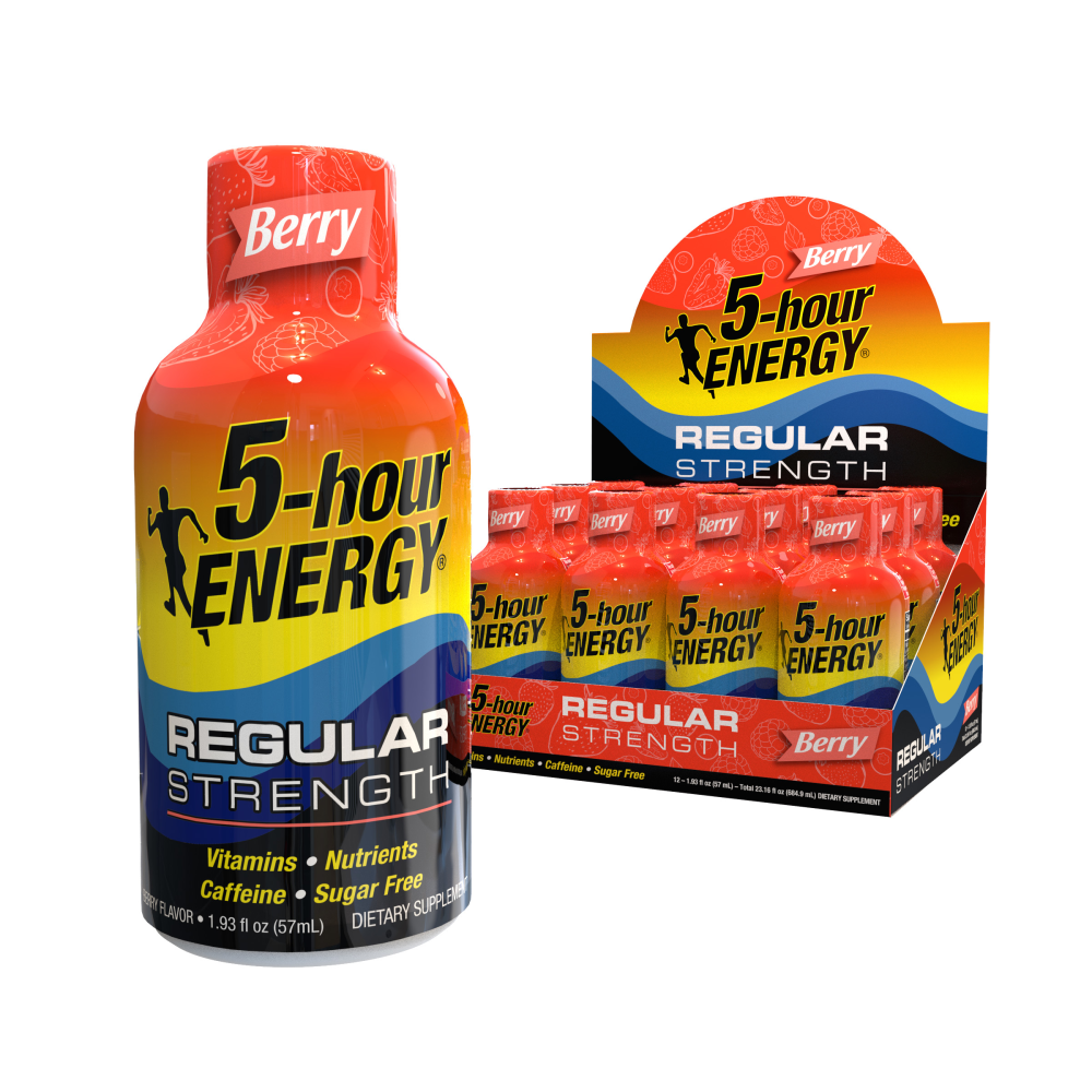 5-hour ENERGY Shot, Regular Strength, Berry, 1.93 Oz