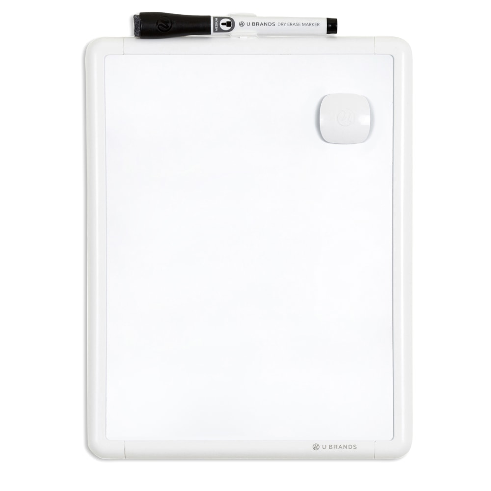 U Brands Magnetic Dry-Erase Whiteboard, 8 1/2in x 11in, Plastic Frame