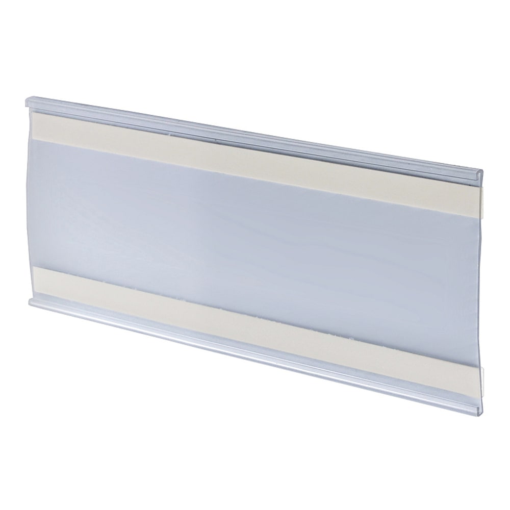 Azar Displays Acrylic Horizontal Adhesive-Back Nameplates, 4inH x 8-1/2inW x 3/8inD, Clear, Pack Of 10 Nameplates