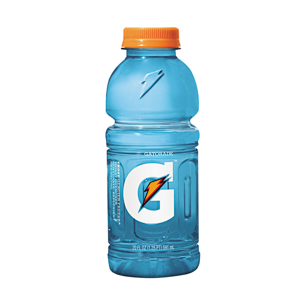 Gatorade Thirst Quencher Bottled Drink - Frost Glacier Freeze Flavor - 20 fl oz (591 mL) - 24 / Carton