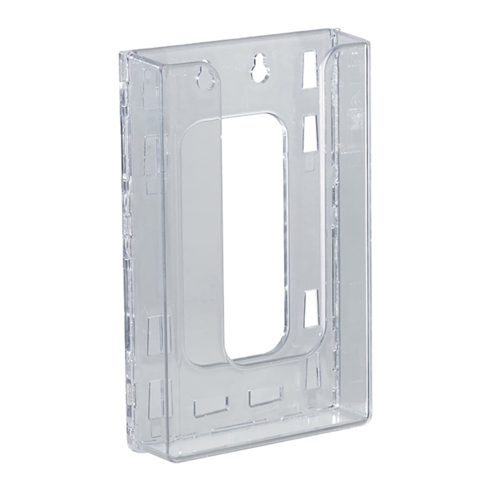 Azar Displays Single Trifold Wall-Mount Modular Brochure Holders, 7-3/4inH x 4-3/4inW x 1-1/2inD, Clear, Pack Of 10 Holders