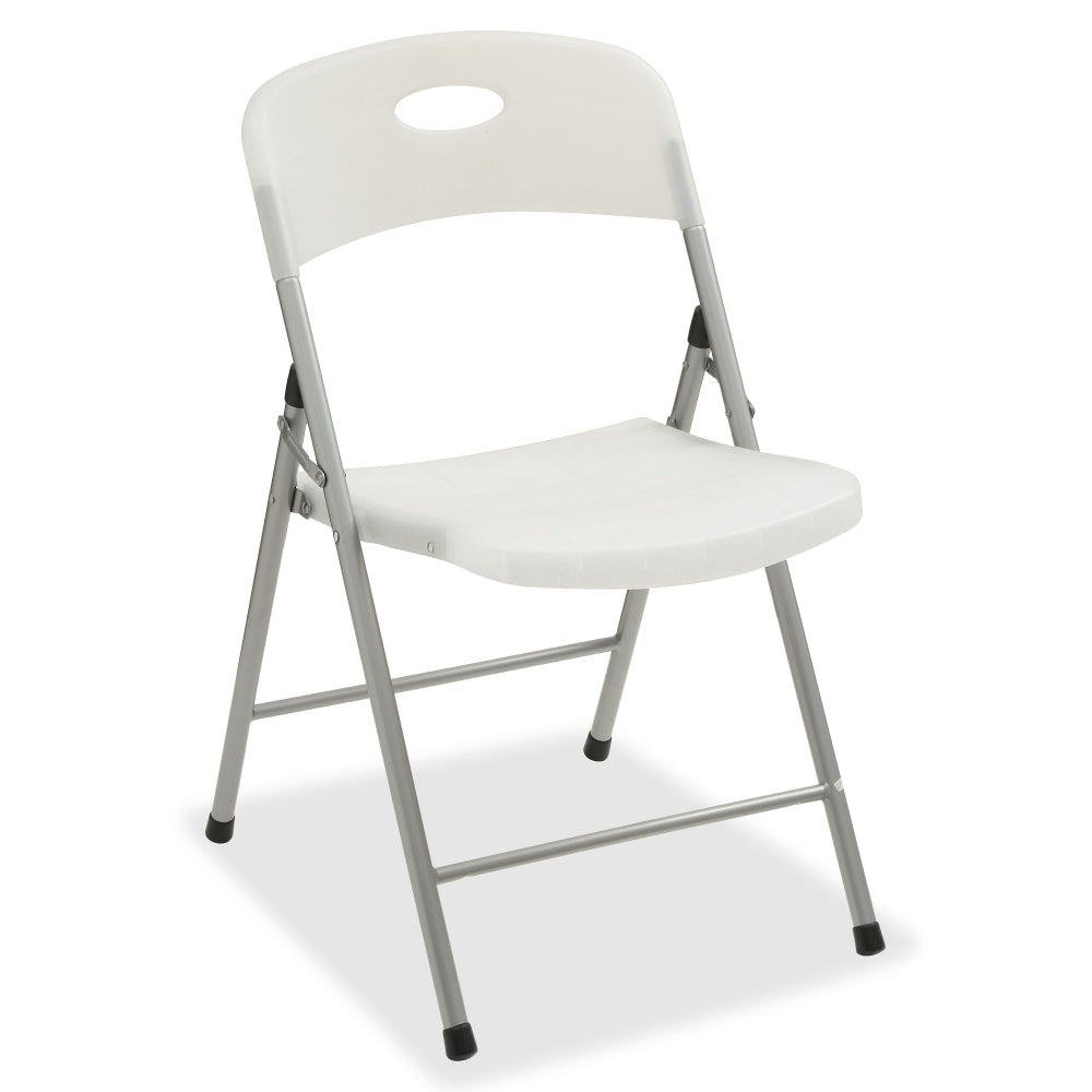 Lorell Translucent Folding Chairs, Clear, Set Of 4 Chairs