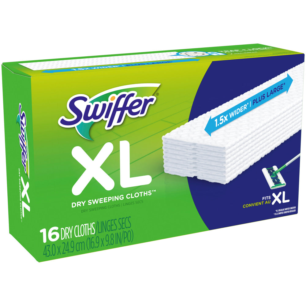 Swiffer Multisurface Dry Sweeping Pad Refills For Extra-Large Dusters, Unscented, White, Pack Of 16