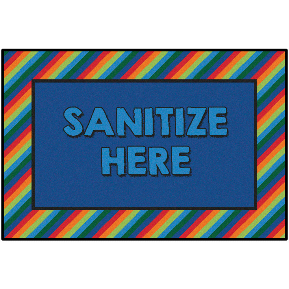 Carpets for Kids KID$Value Rugs Rainbow Striped Sanitize Activity Rug, 3ft x 4 1/2ft , Multicolor