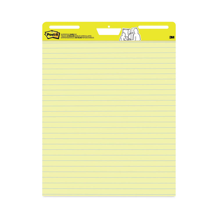 Vertical-Orientation Self-Stick Easel Pads, Presentation Format (1.5" Rule), 25 x 30, Yellow, 30 Sheets, 2/Carton
